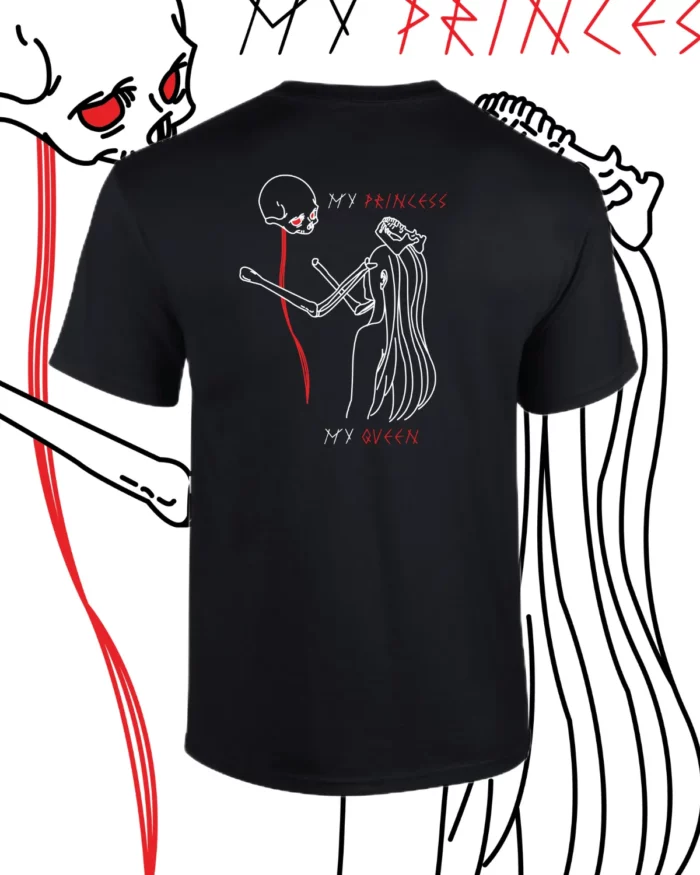 JMS TATTOO MY PRINCESS MY QUEEN BLACK T-SHIRT